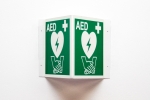 AED Winkelschild fluoreszierend